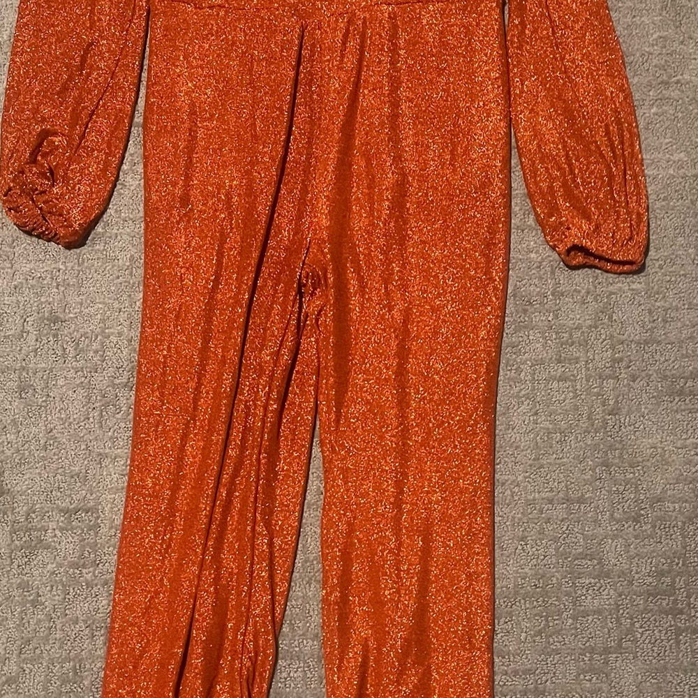 Bebe Radiant metallic Orange jumpsuit
